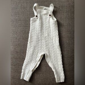 Janie and Jack size 12-18 month cableknit overalls